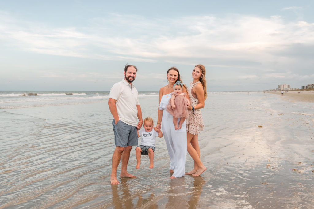 family photos on beach